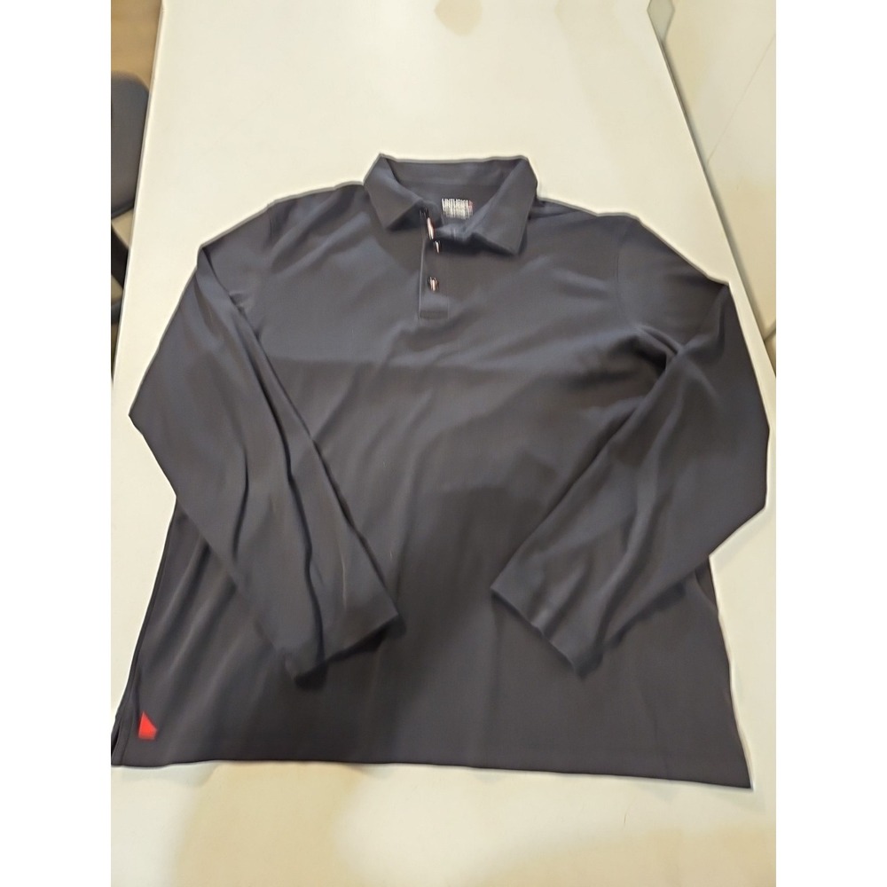 UNTUCKit Long Sleeve Polo Shirt Navy Blue XLarge 100% Cotton Ex.Condition (1315